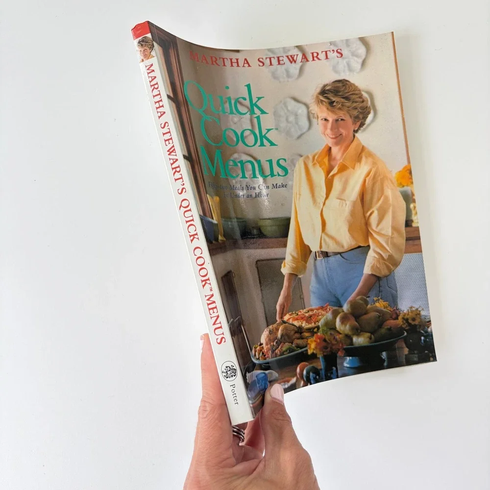 Martha Stewart's Quick Cook Menus 1988 Vintage Cookbook 200 Recipe